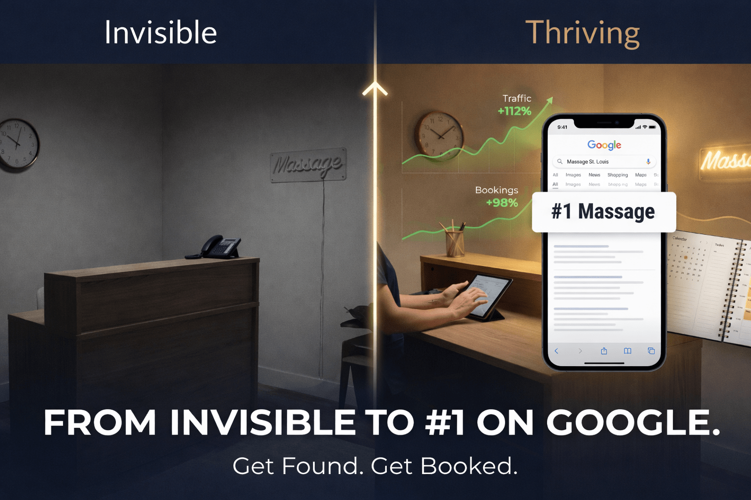 Spa SEO case study - from invisible on Google to #1 ranking for Massage St. Louis