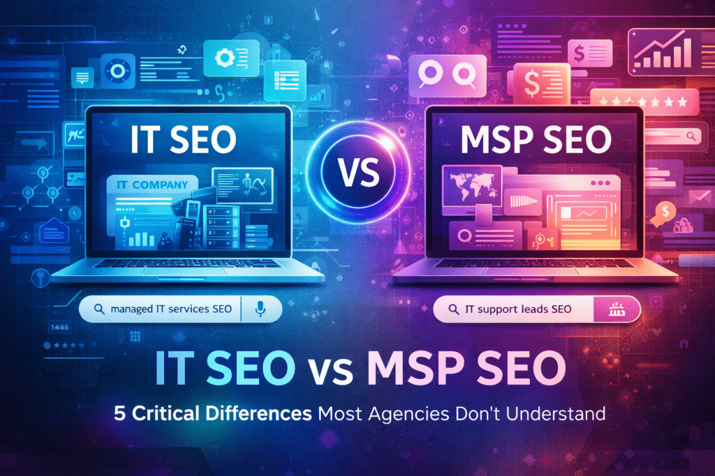IT SEO vs MSP SEO 5 Critical Differences Most Agencies Don't Understand
